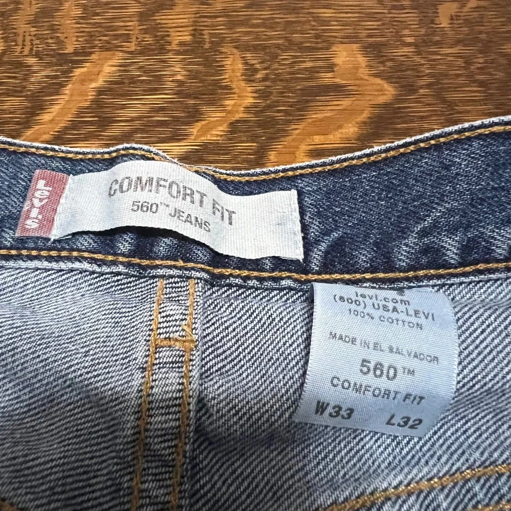 Levi's 560 Vintage Y2K Jeans Men's 33x32 Blue Comfort Fit Tapered Leg